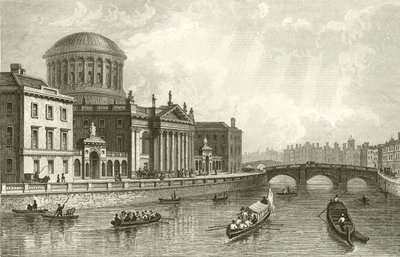 De fire domstolene, Dublin av William Henry Bartlett