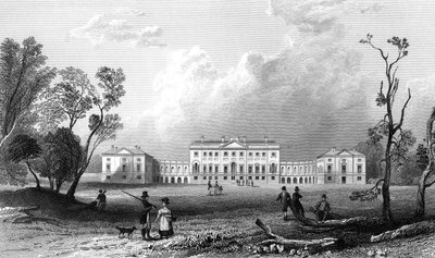 Thorndon Hall, Essex, gravert av Henry Adland, 1832 av William Henry Bartlett