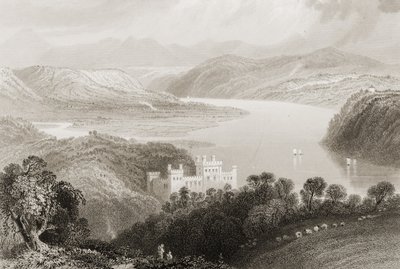 Valley of the Blackwater mellom Youghal (County Cork) og Lismore (County Waterford), Irland, fra 'Scenery and Antiquities of Ireland' av George Virtue, 1860-tallet av William Henry Bartlett