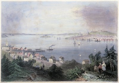 Utsikt over Halifax - i "" Canadian Scenery illustrert"" av William Henry Bartlett, red. George Virtue av William Henry Bartlett