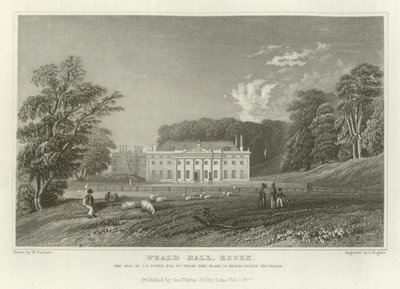 Weald Hall, Essex, setet til C T Tower, Esquire av William Henry Bartlett