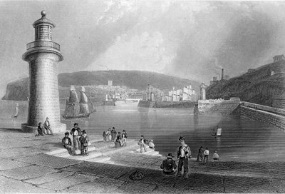 Whitehaven Harbour, ca. 1840-50 av William Henry Bartlett