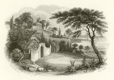 Residence og graven til Washington, Mount Vernon, på Potomac av William Henry Brooke