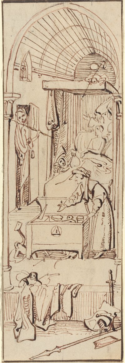The Death of the Miser av William Henry Brooke after Hieronymus Bosch