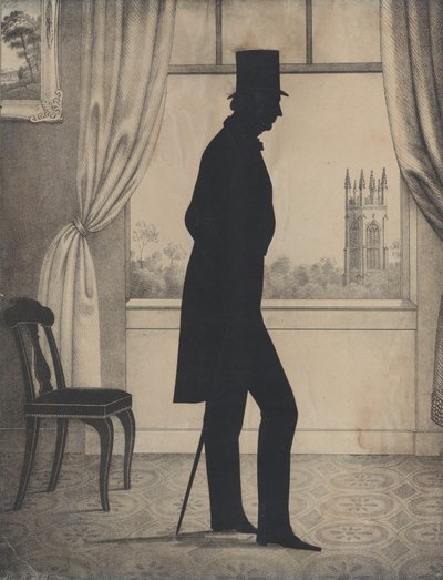 Silhuett av Nathaniel Babson fra Gloucester, Massachusetts, 1828-83. av William Henry Brown
