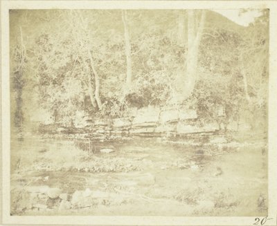 En fjellrev som renner ved foten av Doune Castle av William Henry Fox Talbot