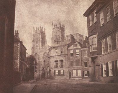 A Scene in York: York Minster fra Lop Lane av William Henry Fox Talbot