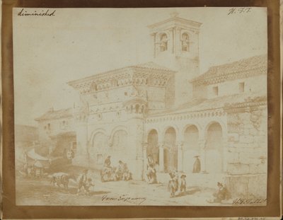 Forminsket kopi av en gravering av en maurisk kirke av William Henry Fox Talbot