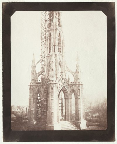 Scott Monument under bygging av William Henry Fox Talbot