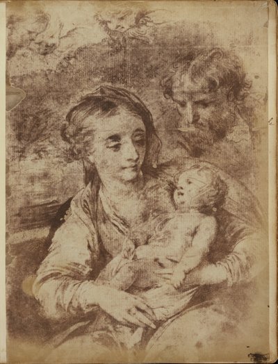 Den hellige familie med tre kjeruber av William Henry Fox Talbot