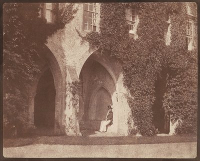Pastor Calvert Jones i klostergangene i Lacock Abbey av William Henry Fox Talbot