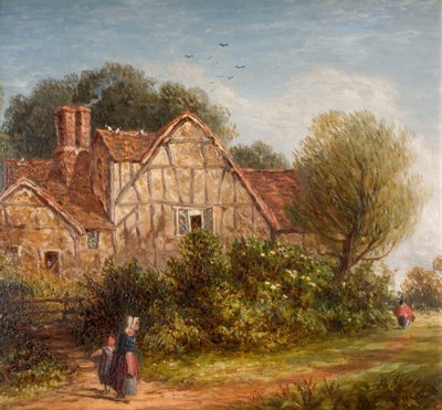En engelsk hytte, 1880. av William Henry Hill