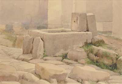 Pompeiansk fontene og hestetrough, 1880. av William Henry Holmes