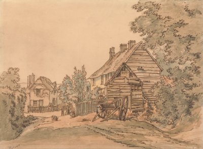 En gate i en landsby av William Henry Hunt