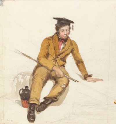 En ung lærd drar på fisketur av William Henry Hunt