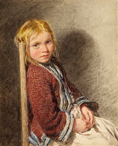 Den sjenerte sitter, ca. 1840 av William Henry Hunt