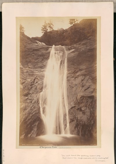 Midtre kaskaden. Cheyenne-fallene av William Henry Jackson