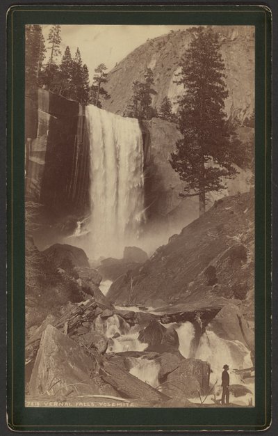 Vernalfallene. Yosemite. av William Henry Jackson