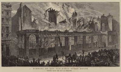 Brenning av det gamle operahuset i Paris av William Henry James Boot