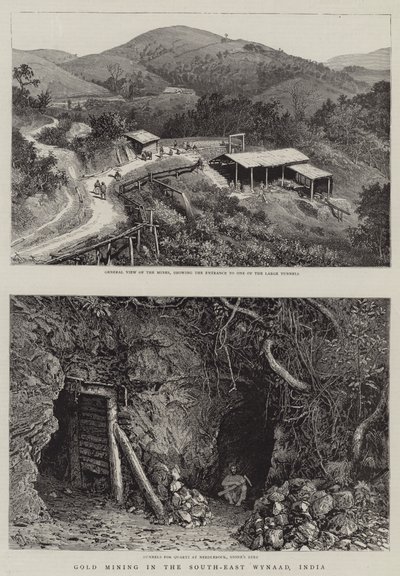 Gullgruvedrift i South-East Wynaad, India av William Henry James Boot