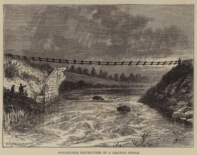 Bemerkelsesverdig ødeleggelse av en jernbanebro av William Henry James Boot