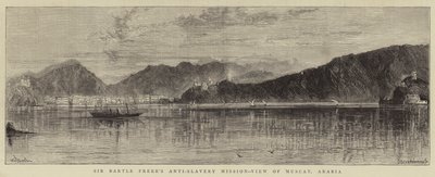 Sir Bartle Freres Anti-Slavery Mission, View of Muscat, Arabia av William Henry James Boot