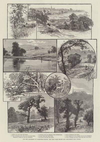 Den nye utvidelsen av Hampstead-Heath, East Park Estate og Parliament Hill Fields av William Henry James Boot