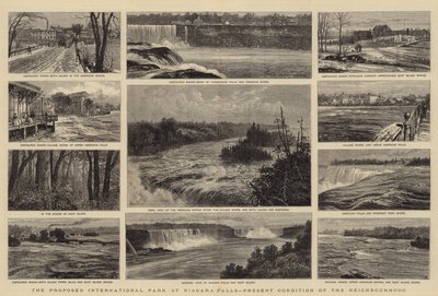 Den foreslåtte internasjonale parken ved Niagara Falls, nåværende tilstand i nabolaget av William Henry James Boot