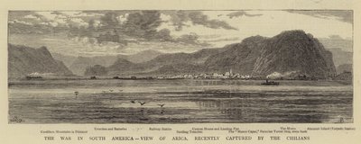 The War in South America, View of Arica, nylig tatt til fange av chilierne av William Henry James Boot