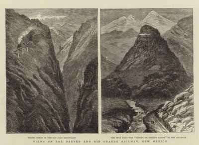 Utsikt over Denver og Rio Grande Railway, New Mexico av William Henry James Boot