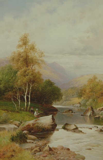 Et stille sted i Festiniog-dalen, Wales, 1909 av William Henry Mander