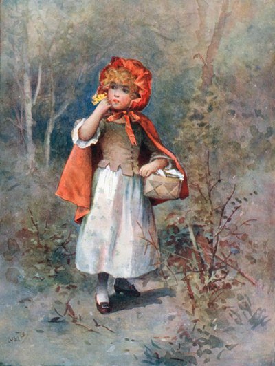 Hun hørte en sur stemme si: "God morgen, lille jente" av William Henry Margetson