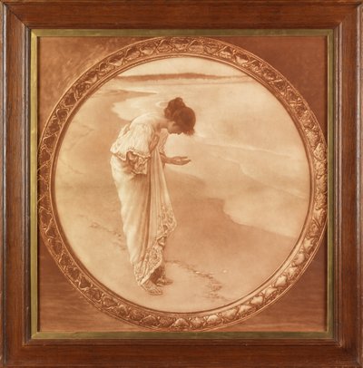 Havet har sine perler (fotografisk reproduksjon trykt i sepia) av William Henry Margetson