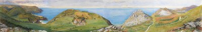 The Valley of the Rocks (wc og gouache forhøyet med hvitt) av William Henry Millais