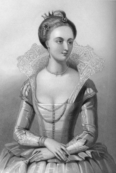Anne av Danmark 1665-1714, dronningkonsort av kong James I, 1851. av William Henry Mote