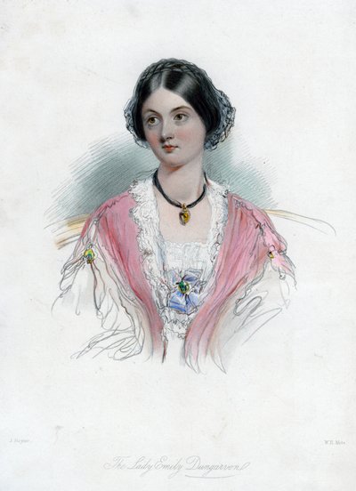 Lady Emily Dungarvon, 1800-tallet. av William Henry Mote