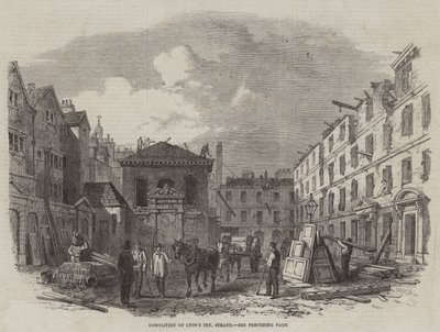 Riving av Lyon's Inn, Strand av William Henry Pike