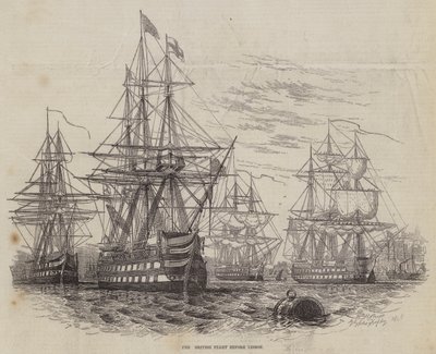 Den britiske flåten før Lisboa av William Henry Pike