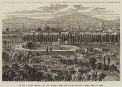 Krigen i Sør-Amerika, Lima, hovedstaden i Peru, tatt til fange av den chilenske hæren av William Henry Pike
