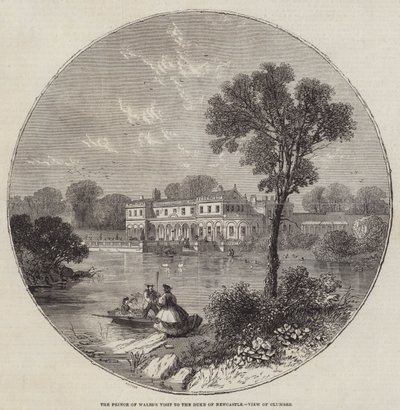 Prinsen av Wales besøk til hertugen av Newcastle, View of Clumber av William Henry Prior