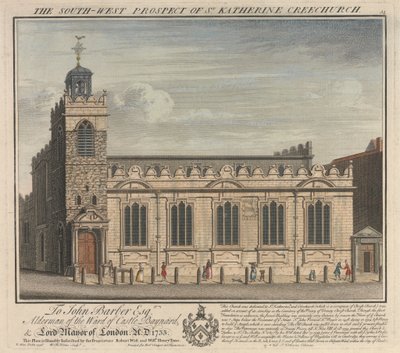 The Southwest Prospect of St. Katherine Cree-kirken av William Henry Toms
