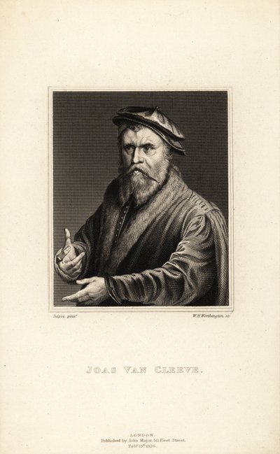 Portrett av Joos van Cleve, maler aktiv i Antwerpen, rundt 1485-1540 av William Henry Worthington