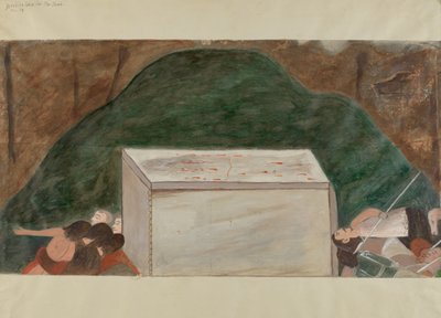 Korsstasjon nr. 14: Jesus blir lagt i sin grav, ca. 1936. av William Herbert