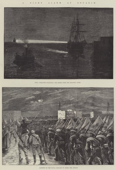 En nattalarm på Souakim av William Heysham Overend