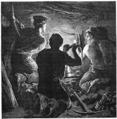 Kullgruveulykke, Tynewydd Colliery, Sør-Wales, april 1877 c1885 av William Heysham Overend