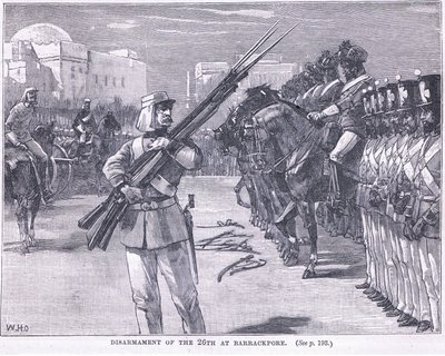 Nedrustning av den 26. ved Barrackpore 1857 e.Kr av William Heysham Overend