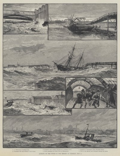 Effekter av stormen i Mersey tirsdag 1. november av William Heysham Overend