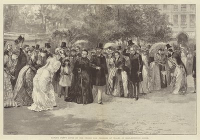 Garden Party gitt av prinsen og prinsessen av Wales i Marlborough House av William Heysham Overend