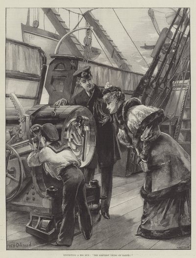 Inspiserer en stor pistol, den enkleste tingen på jorden! av William Heysham Overend