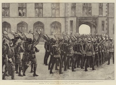 Inspeksjon av grenadervaktene av dronningen på Windsor Castle av William Heysham Overend